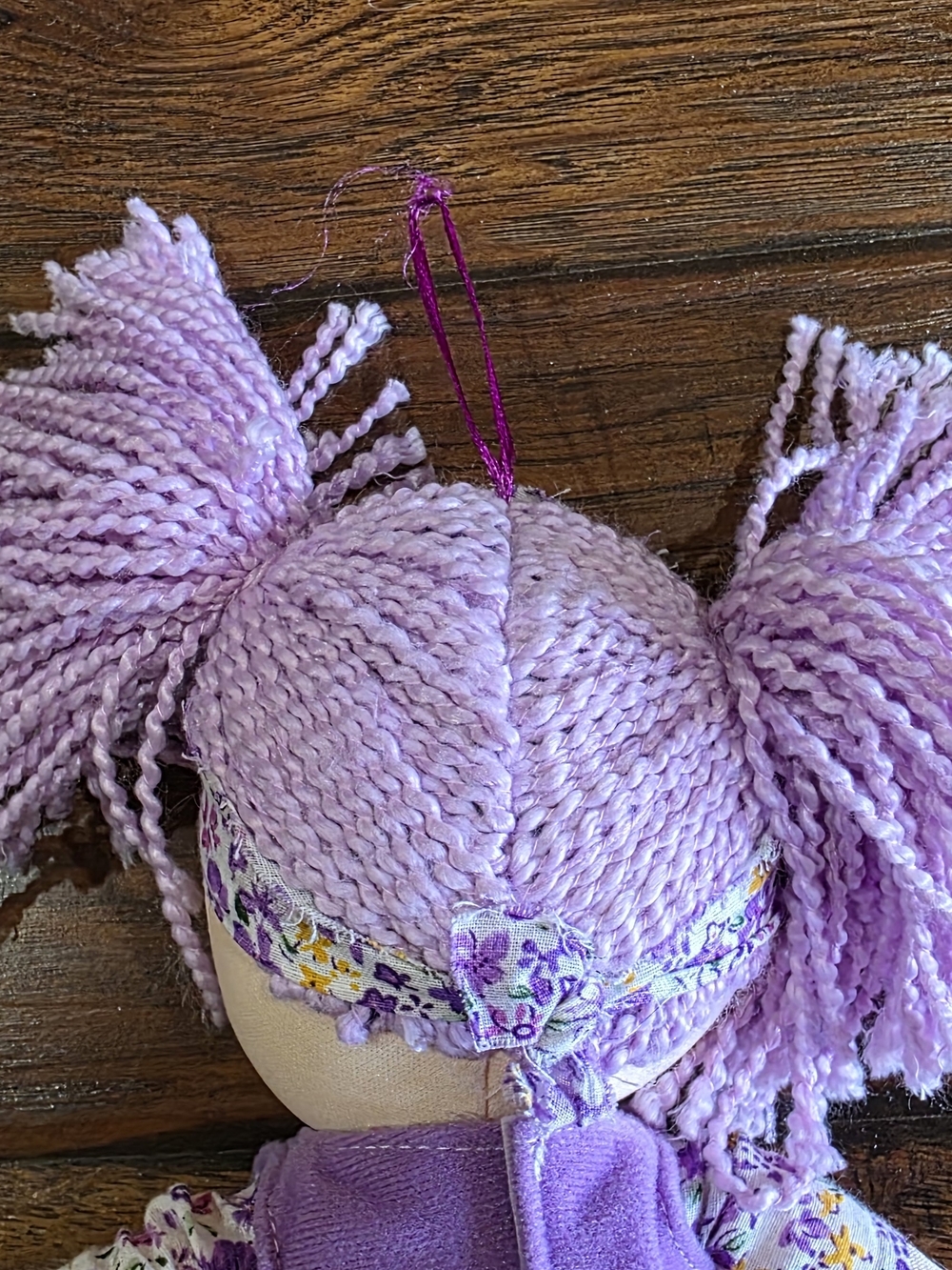 Lavender Floral Rag Doll Plush Toy - Purple - Picture 6 of 7